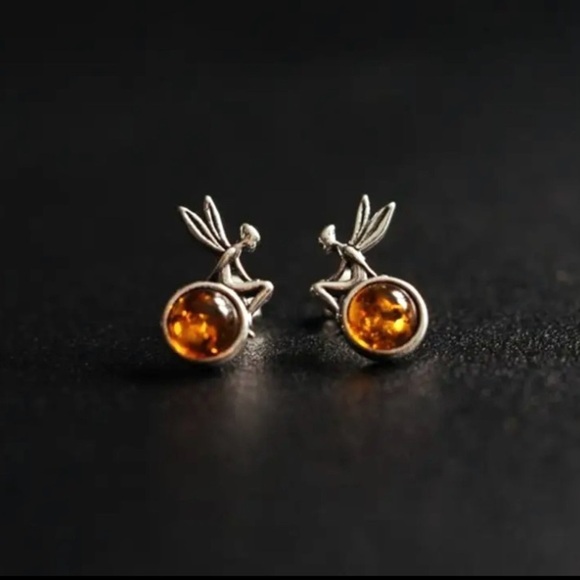 ✨Free People Aine Petite Pixie Amber Color Earrings - Picture 4 of 7
